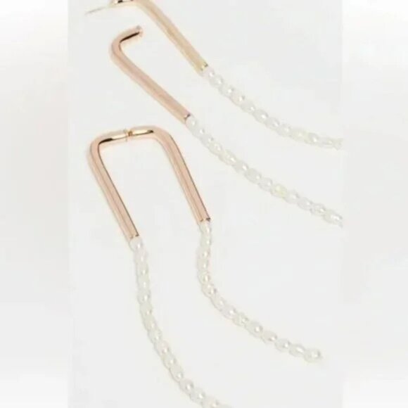 Cult Gaia Gold and White Earrings - Picture 7 of 16